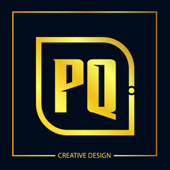 Initial Letter PQ Logo Template Vector Design
