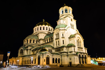 Fototapeta na wymiar The Alexander Nevsky Orthodox Cathedral of Sofia, Bulgaria