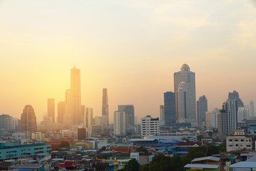 Fototapeta na wymiar Bangkok city Thailand With sunset
