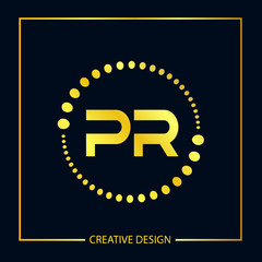 Initial Letter PR Logo Template Vector Design