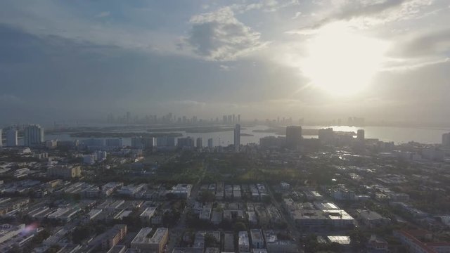 Miami South Beach Skyline Florida Ocean Aerial 2.mov