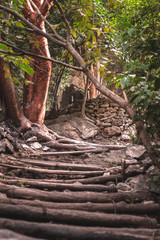Beautiful landscape of natural stairs, natural landscape