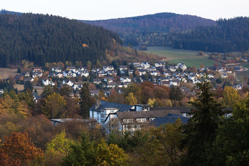 Fototapeta na wymiar bad berleburg in autumn germany