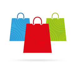 Sale shopping bags vector