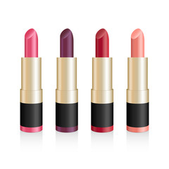 Obraz premium Set of color lipsticks. Illustration isolated on background. Graphic concept for your design