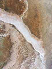 Close up of rock formation in Yellowstone National Park, Wyoming