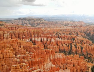 Awesome Bryce Canyon National Park scenic view at cloudy stormy weather. One of the most beautiful and unique places on Earth. Utah, United States of America