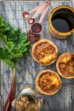 Rhubarb tarlets