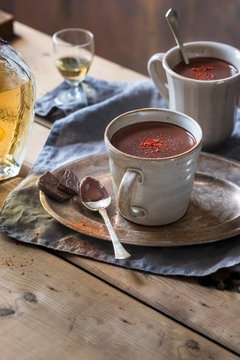 Spicy Mexican Hot Chocolate With Tequila