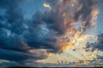 dramatic sunset cloudscape