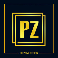 Initial Letter PZ Logo Template Vector Design