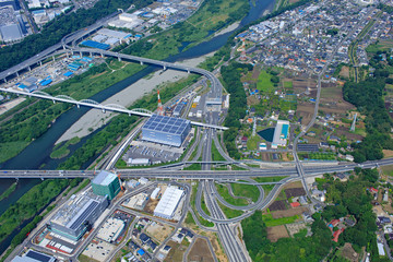 相模原愛川 インターチェンジ／空撮　2018撮影 © show-m
