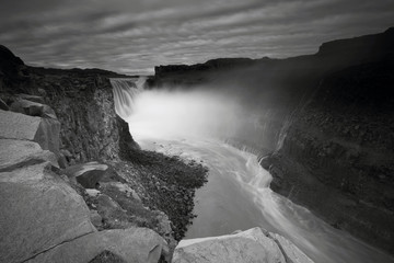 Dettifoss is waterfall in Vatnajökull National Park in Northeast Iceland, and is reputed to be the...