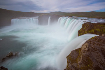 Waterfall Godafoss is the place where the lawspeaker Þorgeir Ljósvetningagoði made Christianity...