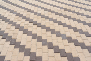 stone pavement in the sun, closeup