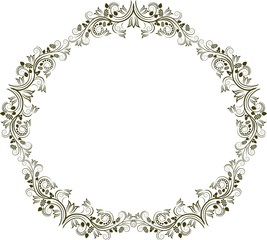 silhouette of floral frame