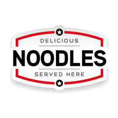 Noodles label sign vintage