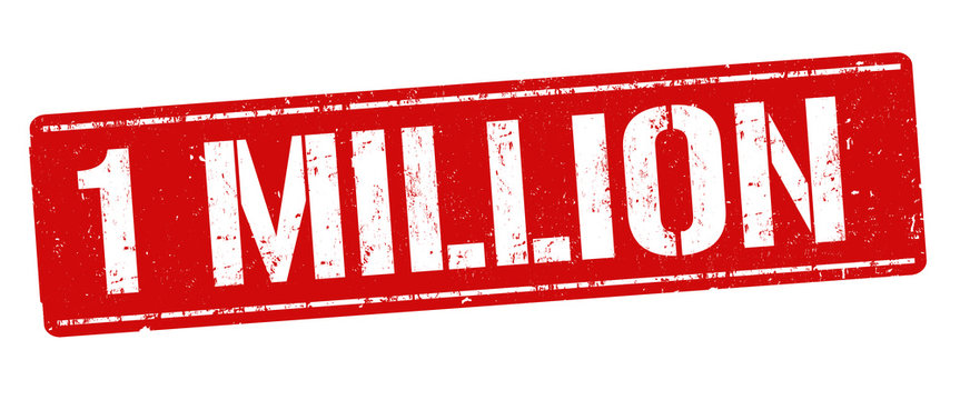 1 million sign or stamp