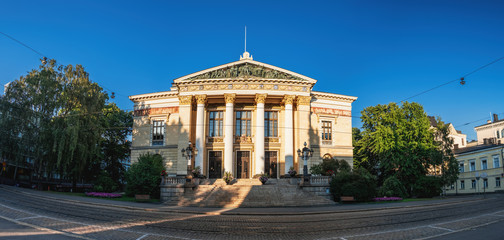 Neo-classical House of the Estates was the home of Parliament in the past, now used for government events. It is in the the historical center near the waterfront, Helsinki, Finland.