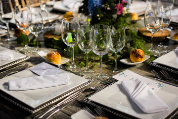 Mesa y decoración para evento