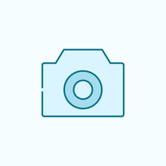 camera 2 colored line icon. Simple colored element illustration. camera outline symbol design from web icons set