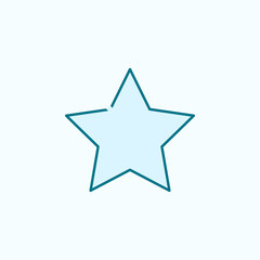 Obraz premium star 2 colored line icon. Simple colored element illustration. star outline symbol design from web icons set