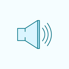 sound sign 2 colored line icon. Simple colored element illustration. sound sign outline symbol design from web icons set