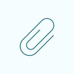 paper clip 2 colored line icon. Simple colored element illustration. paper clip outline symbol design from web icons set