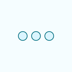 three dots 2 colored line icon. Simple colored element illustration. three dots outline symbol design from web icons set