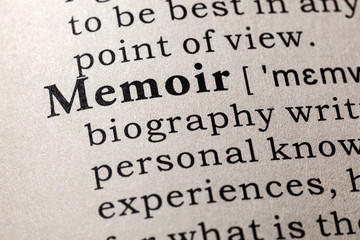 definition of memoir - obrazy, fototapety, plakaty
