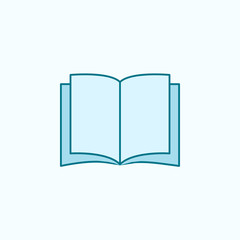 open book 2 colored line icon. Simple colored element illustration. open book outline symbol design from Scientifics study set