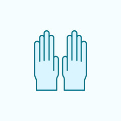 gloves 2 colored line icon. Simple colored element illustration. gloves outline symbol design from Scientifics study set