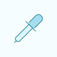pipette 2 colored line icon. Simple colored element illustration. pipette outline symbol design from Scientifics study set