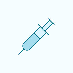 syringe 2 colored line icon. Simple colored element illustration. syringe outline symbol design from Scientifics study set