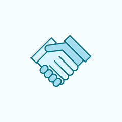 handshake 2 colored line icon. Simple colored element illustration. handshake outline symbol design from friendship set