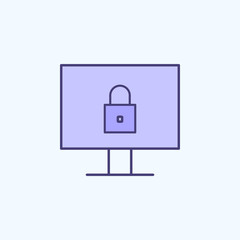 internet security 2 colored line icon. Simple colored element illustration. internet security outline symbol design from new technologies set