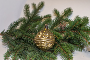 Interior of beautiful living room decorated for Christmas