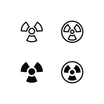 Radioactive Icon Logo Vector Symbol. Nuclear Icon