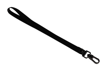 Black strap with hooks isolated on white background. with clipping path.