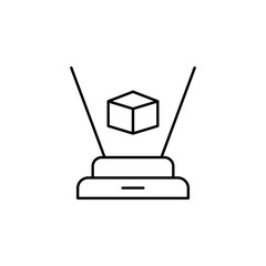 Fototapeta premium 3d technology, geometric icon. Element of technology icon for mobile concept and web apps. Thin line 3d technology, geometric icon can be used for web and mobile