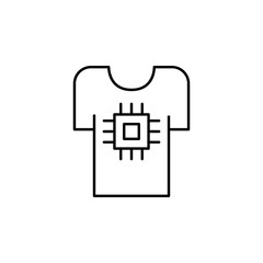chip, shirt icon. Element of technology icon for mobile concept and web apps. Thin line chip, shirt icon can be used for web and mobile