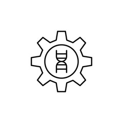 gear, DNA setting icon. Element of technology icon for mobile concept and web apps. Thin line gear, DNA setting icon can be used for web and mobile