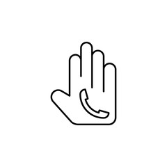 handset technology icon. Element of technology icon for mobile concept and web apps. Thin line handset technology icon can be used for web and mobile