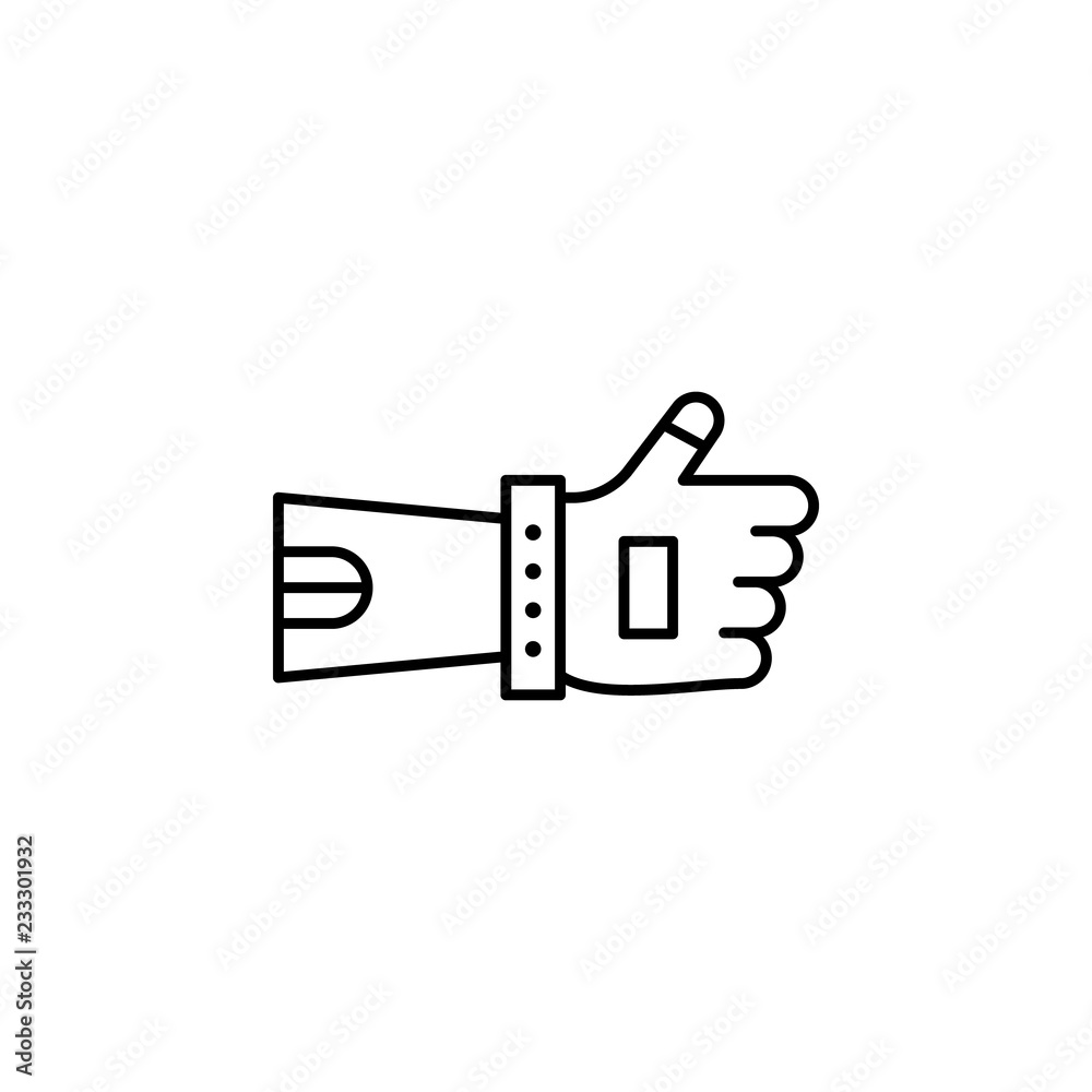 Poster robot hand, like icon. Element of technology icon for mobile concept and web apps. Thin line robot hand, like icon can be used for web and mobile