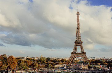 Naklejka na ściany i meble inspiring view of paris, france