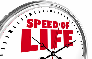 Speed of Life Clock Time Fast Moving Living 3d Illustration