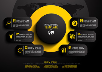 infographics business chart design template. You can place relevant content in the area, vector illustration.