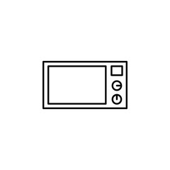 Fototapeta na wymiar microwave icon. Element of outline furniture icon. Thin line icon for website design and development, app development. Premium icon