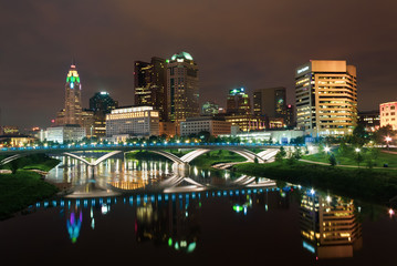 Fototapeta na wymiar Columbus Ohio at night