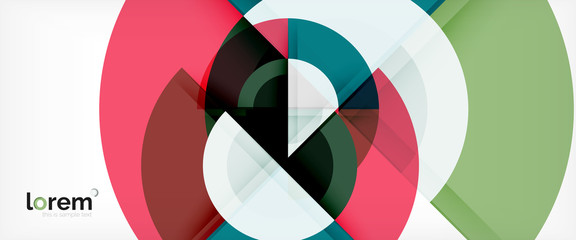 Circle abstract background, geometric modern design template